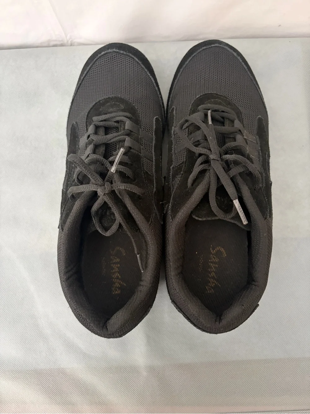 Sansha Men’s Black Suede Mesh Jazz Sneakers Size 17M Dance Shoes Excellent(B226)
